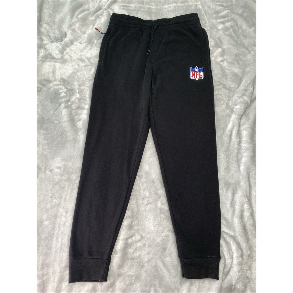 NFL Team Apparel Sweatpants Mens Medium Black Cotton Casual Athletic Lounge